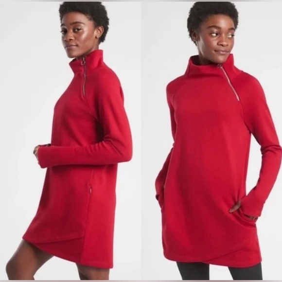 Athleta Dresses & Skirts - Athleta Cozy Larma Mock Neck Sweatshirt  Dress